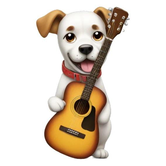 Dog with a guitar  sticker