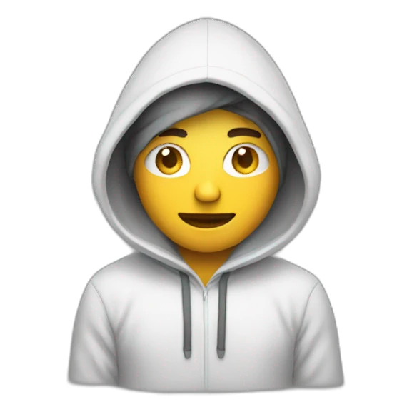 emoji  programmer with four hands in hoodie sticker