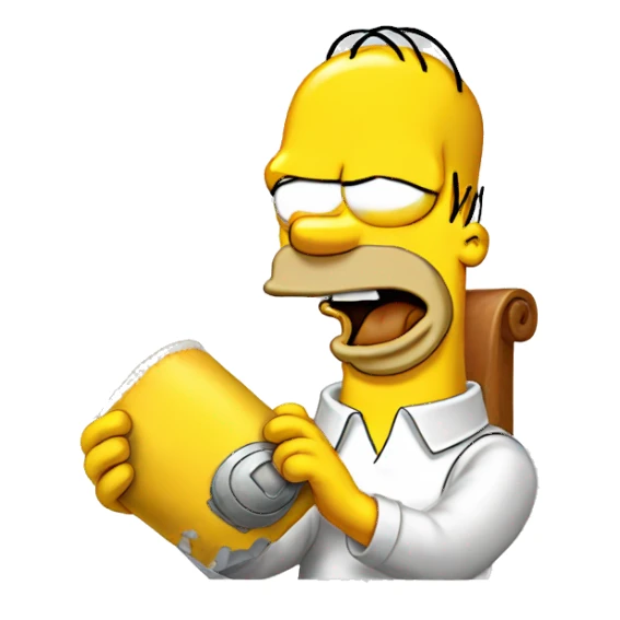 Homer Simpson Snoopy  sticker