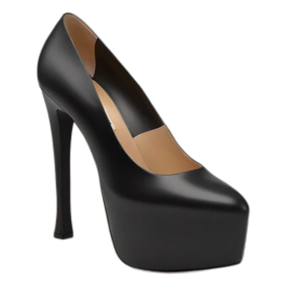 VALENTINO Tan-go PLATFORM PUMP black sticker