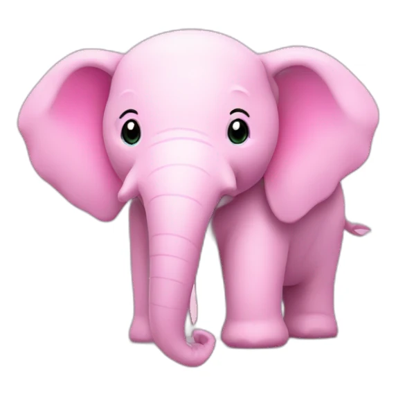 pink eleohant with a mobile phone sticker