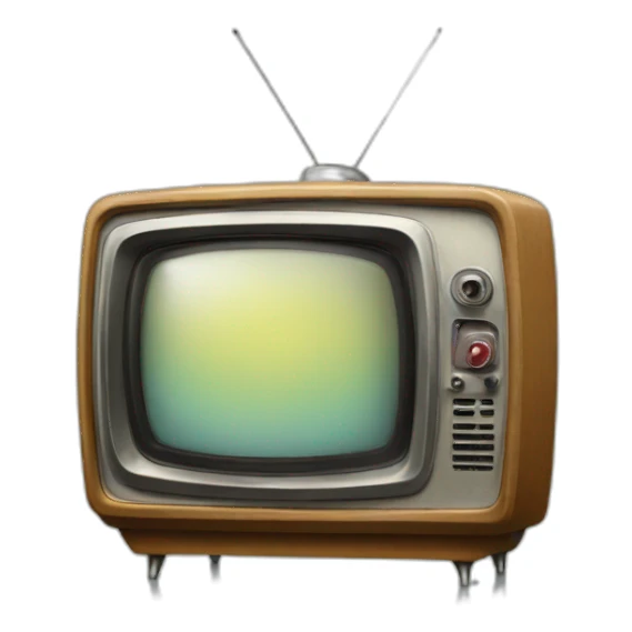 1950's television sticker