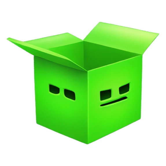 open box neon green sticker