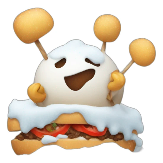 Snow with food sticker