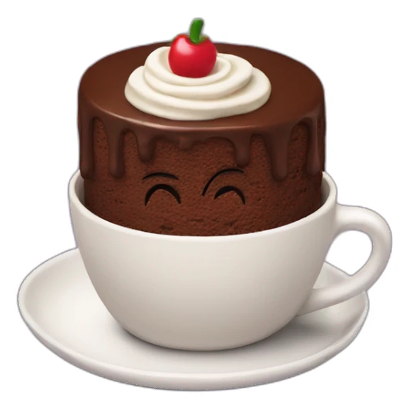 Chocolate mug cake sticker