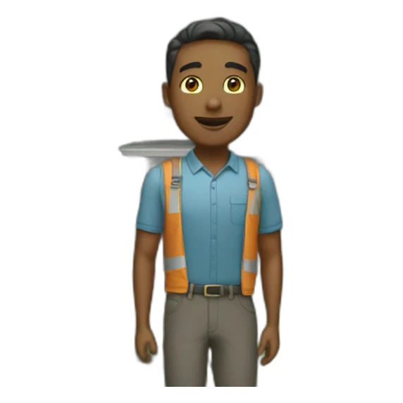 A man who is visiting the property sticker