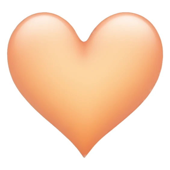 light peach colored heart  sticker
