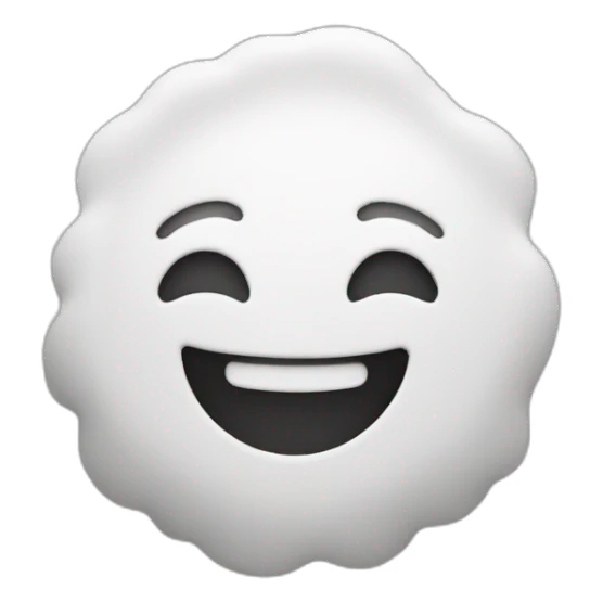 white baking powder smile sticker