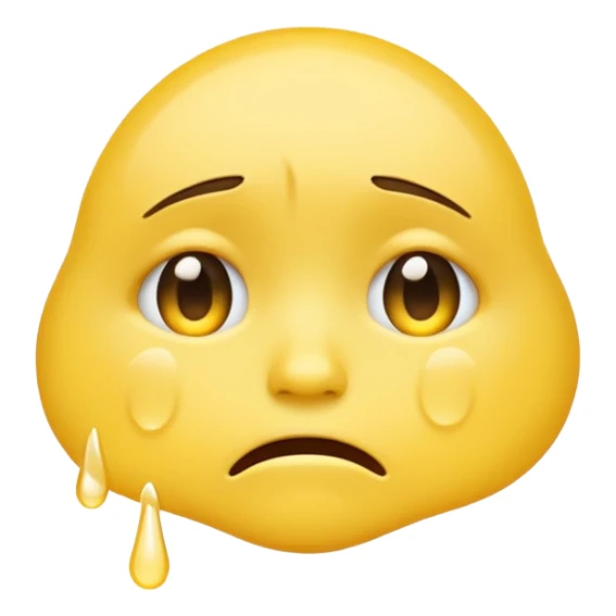 crying face emoji, expressive and clear sticker