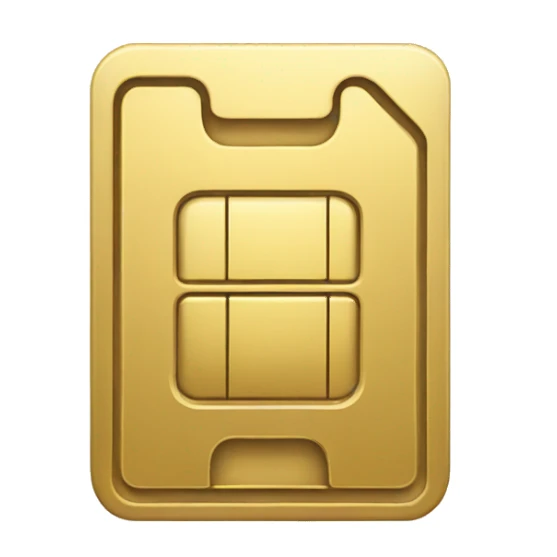 SIM Card gold less details sticker