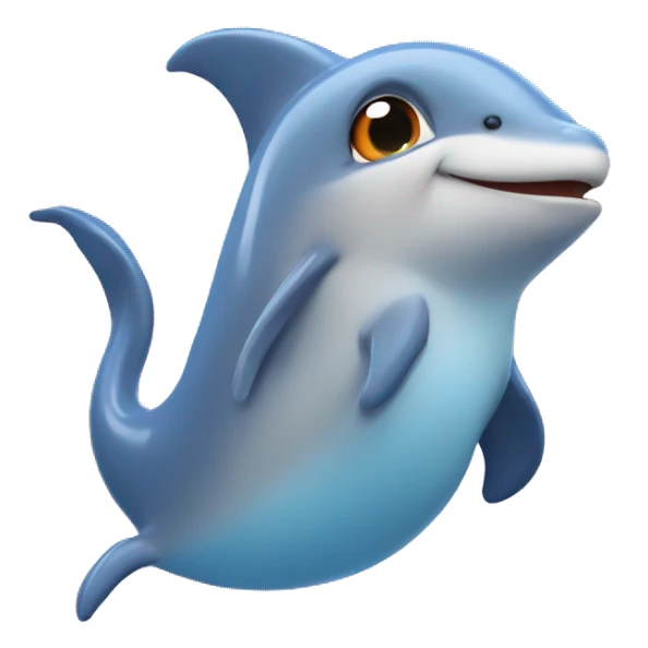 Dauphin dans un coeur sticker