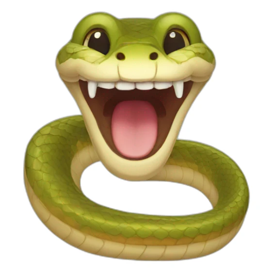 Laughing snake sticker