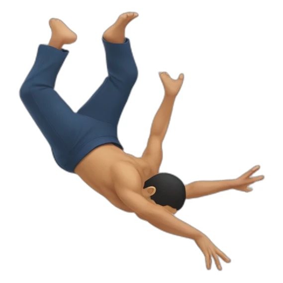 filipino man doing a back flip sticker