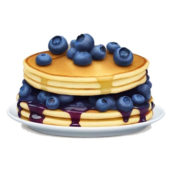 Pancake with blueberries on top sticker