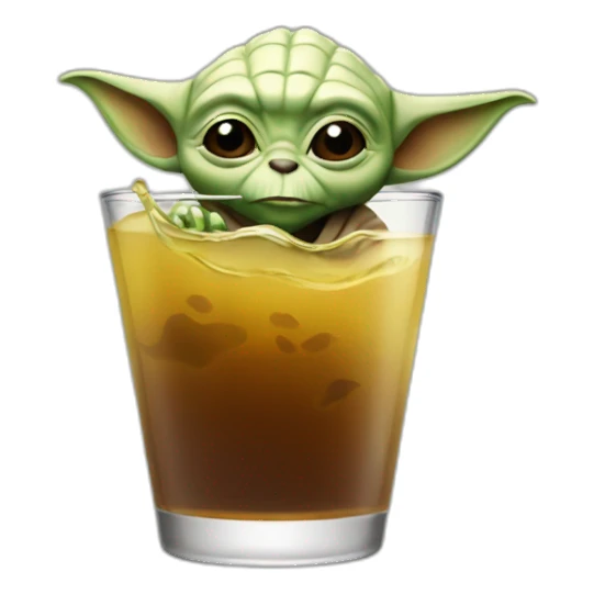 Yoda drink bear sticker