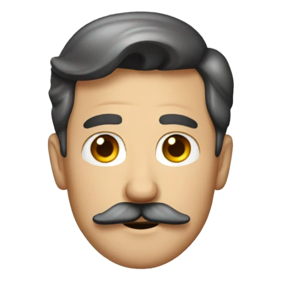 German Man with afunny mustache  sticker