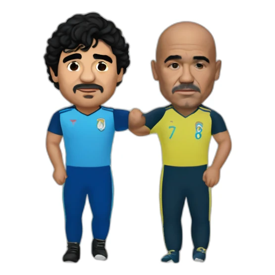 Maradona y careca sticker