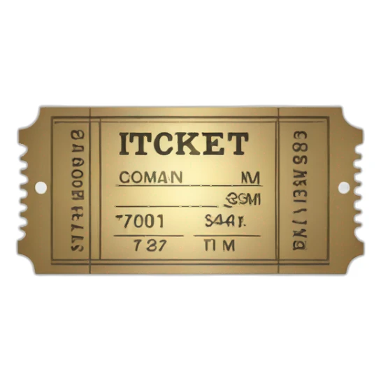 ticket sticker