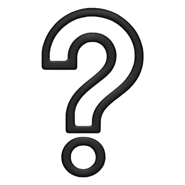 Question mark with three lines out to the side  sticker