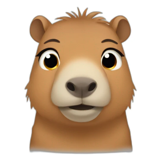 Crying capybara sticker