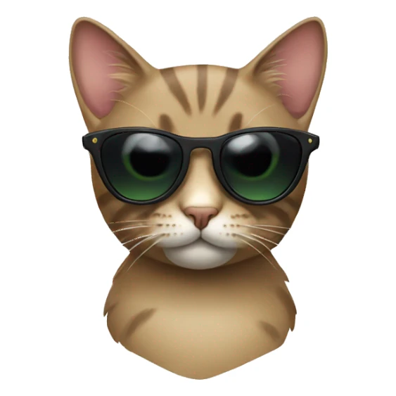 Cat with sunglasses sticker