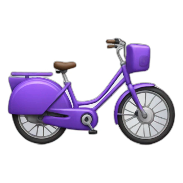 a purple delivery bike sticker