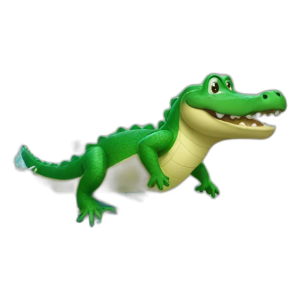 Aligator surfing sticker