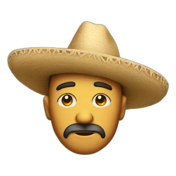 teary man in sombrero sticker