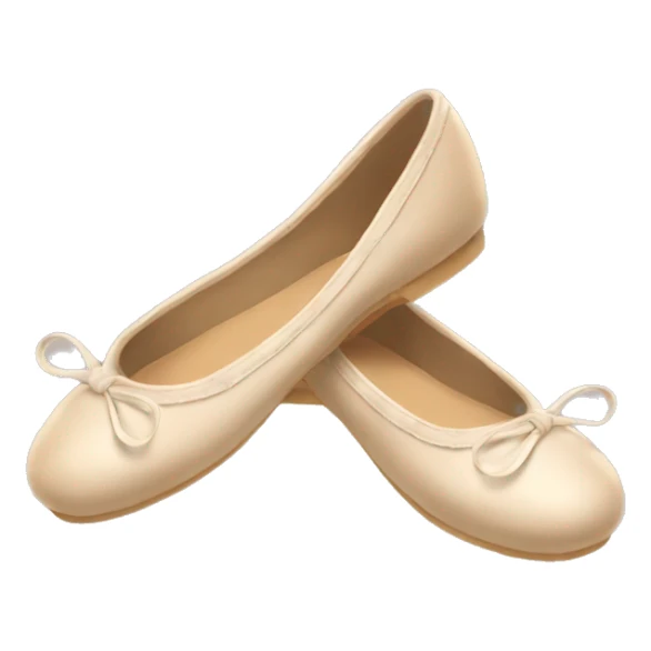 Beige aesthetic Ballerina shoes  sticker