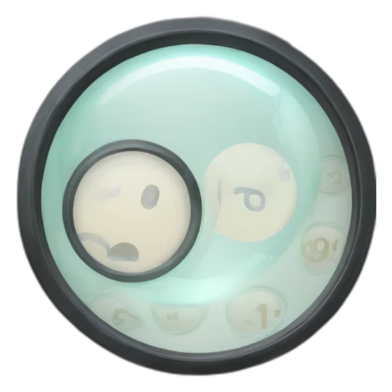 Magnifying Glass over Numbers or Letters sticker