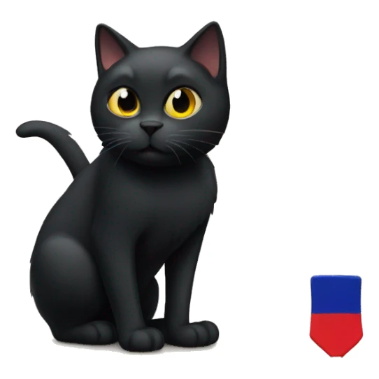 Black cat invading France  sticker