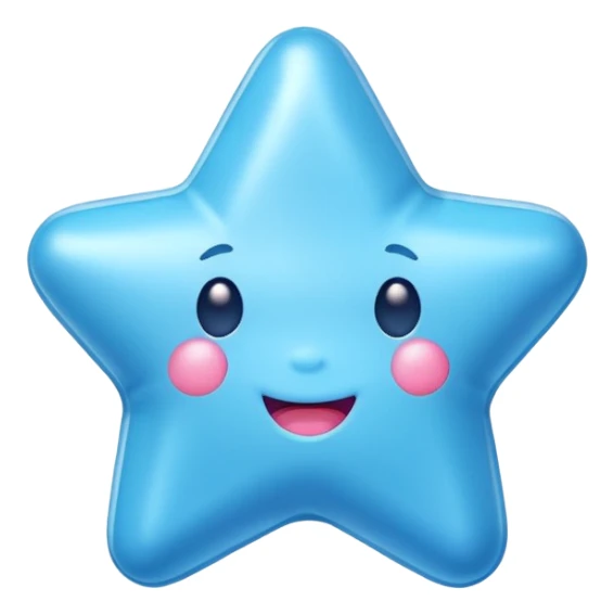 Blue bubblegum shaped as a star sticker