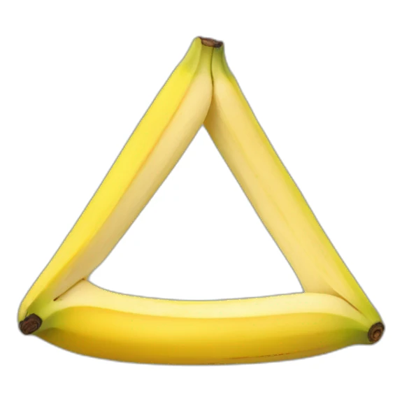 Attention triangle banana sticker