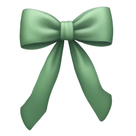 sage green bow sticker