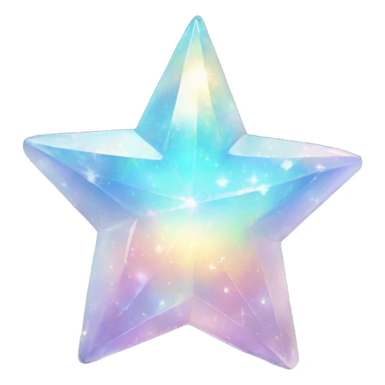 Sparkle star shaped opal crystal sticker