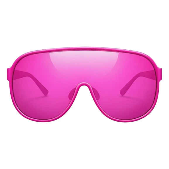 oversized bold pink shield sunglasses, maximum thickness, dramatic Y2K design sticker