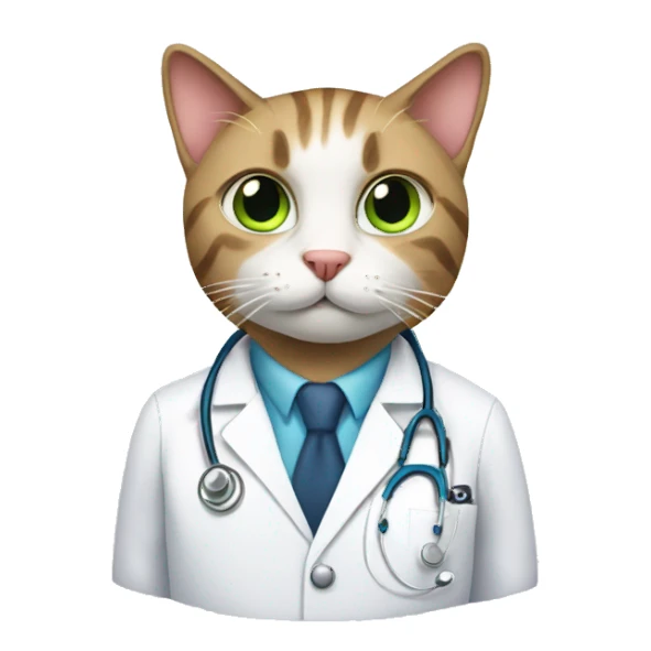 Cat doctor sticker