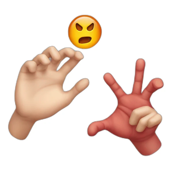 A God left hand and a devil right hand sticker