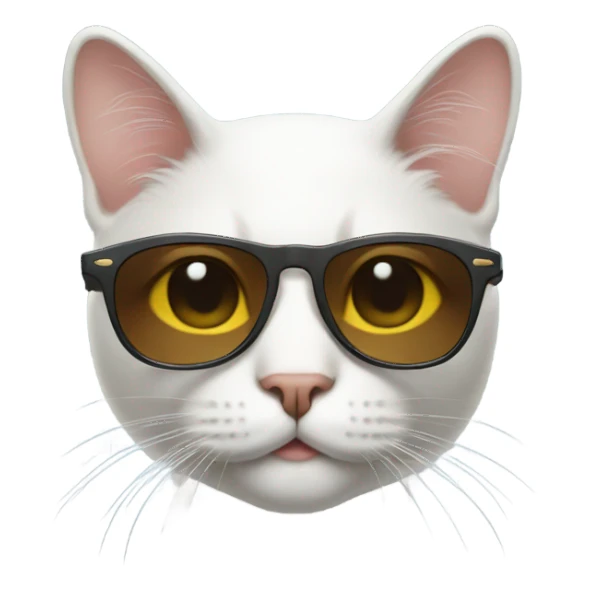Cat with sunglasses sticker
