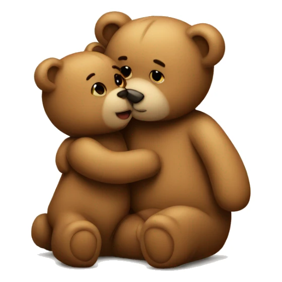 teddy bear kissing other teddy bear sticker