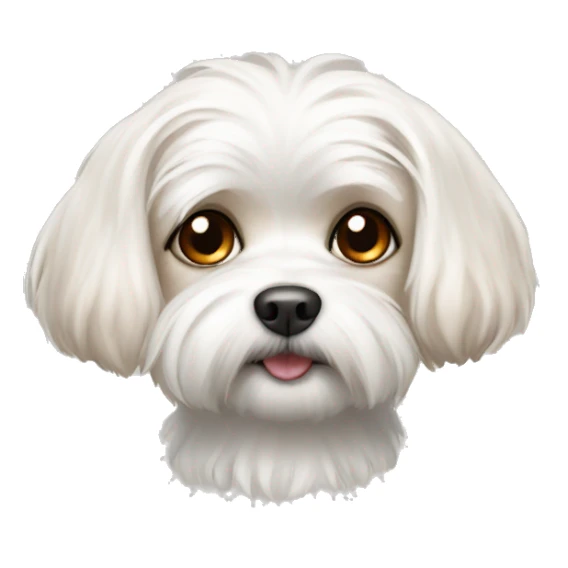 maltese dog with brown spots sticker