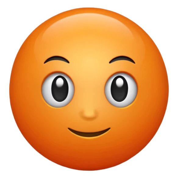 bright-orange sphere sticker