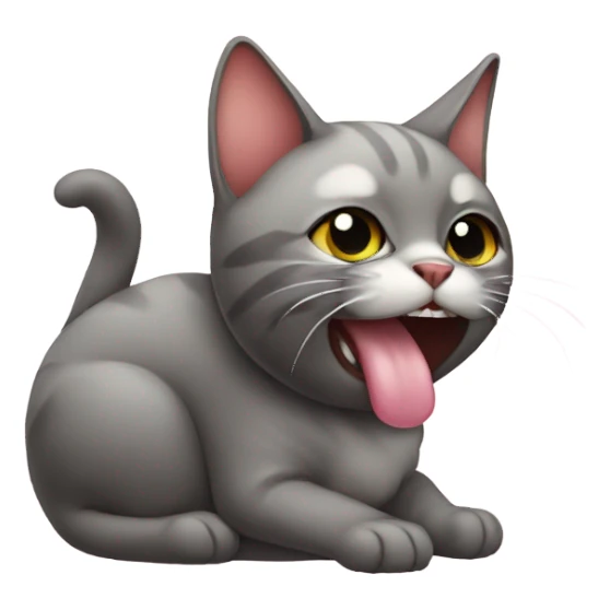 cat licking its balls sticker