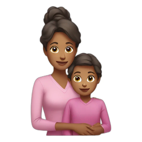 Mother with daughter sticker