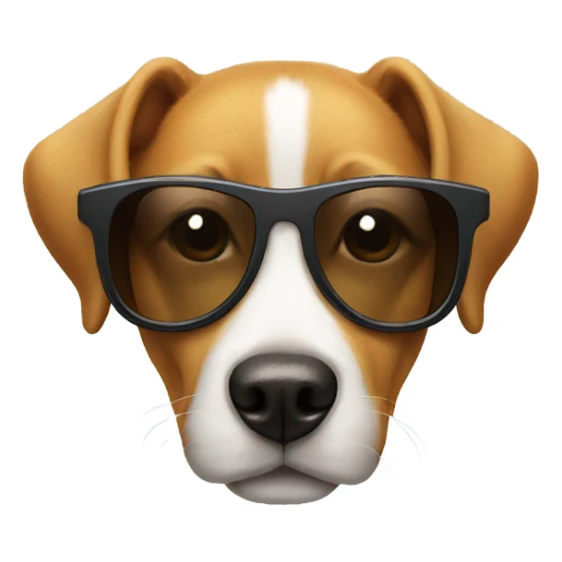 Dog wearing sunglasses ￼ sticker