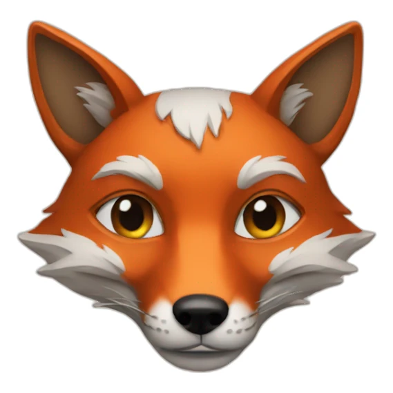 fox with mask sticker