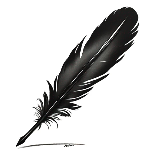 feather pen and ink sticker