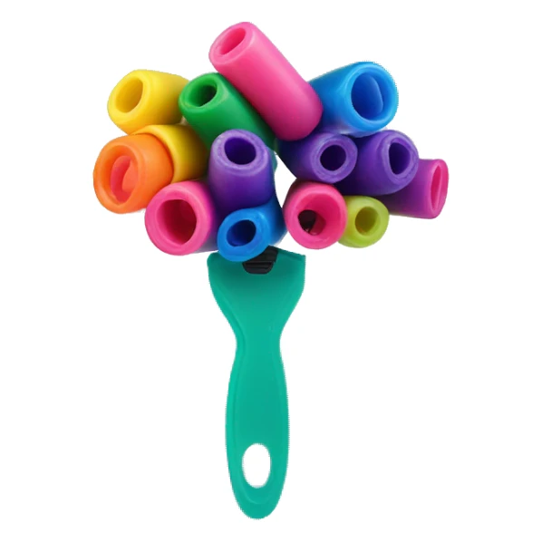 plastic colorful Velcro Curlers sticker