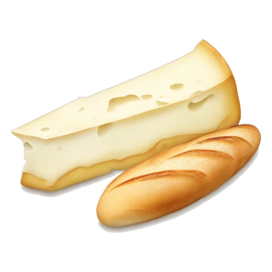 Brie cheese with baguette sticker