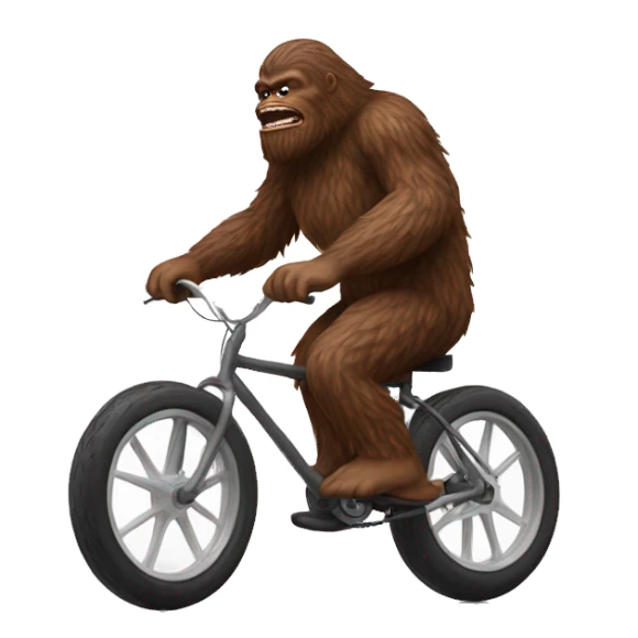 sasquatch on a bike sticker
